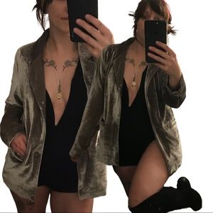 True throwback silver blazer that feels like a jacket.